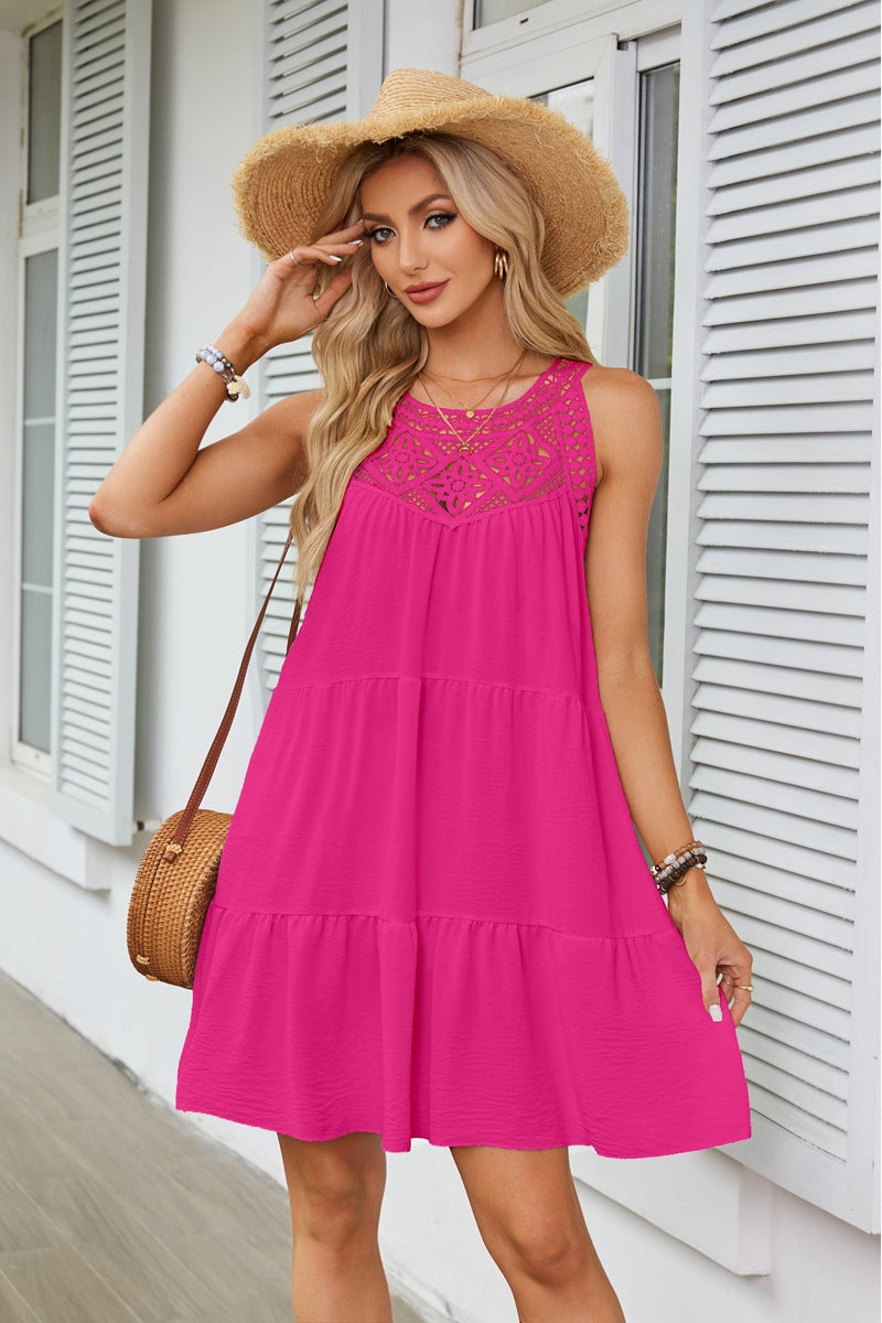 Lightweight summer dress for women with lace accents Lune London