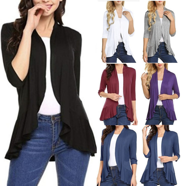 Women's Fashionable Cardigan with Asymmetrical Cut and Flattering Details Chic & Stil