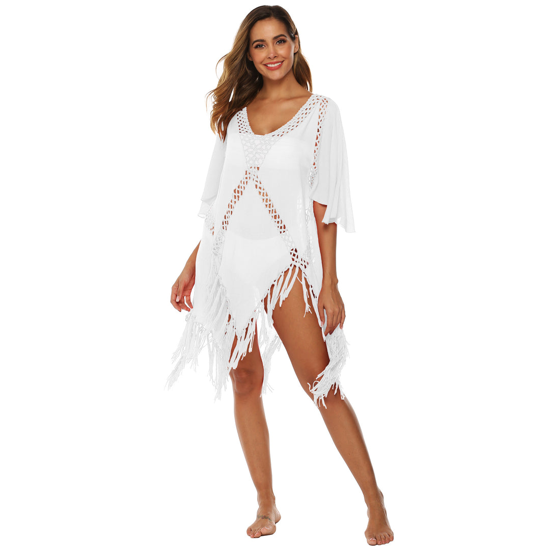 Elegant Fringe Beach Scarf for Chic Ladies