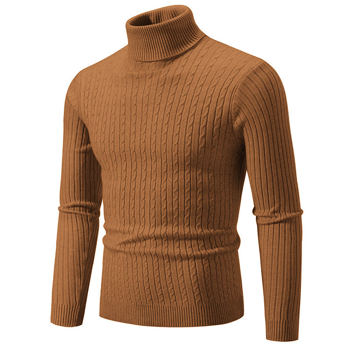 Elegant roll-neck sweater for men in fine knit Lune London