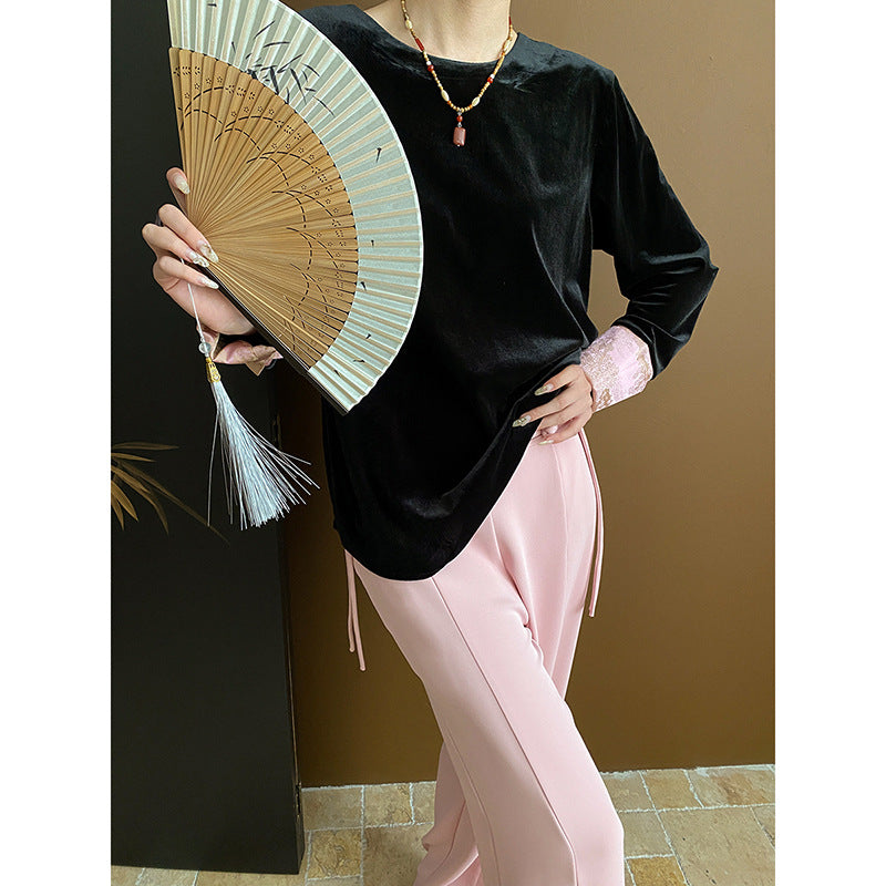 Ladies Elegant Palazzo Pants with Side Ties Chic & Stil