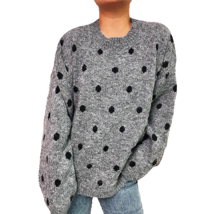 Pull en tricot confortable pour femmes avec design à pois Chic & Stil