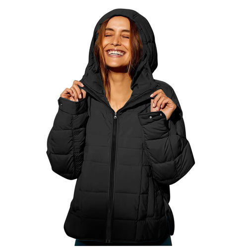 Veste d'hiver pour femmes avec capuche amovible et revêtement déperlant Chic & Stil