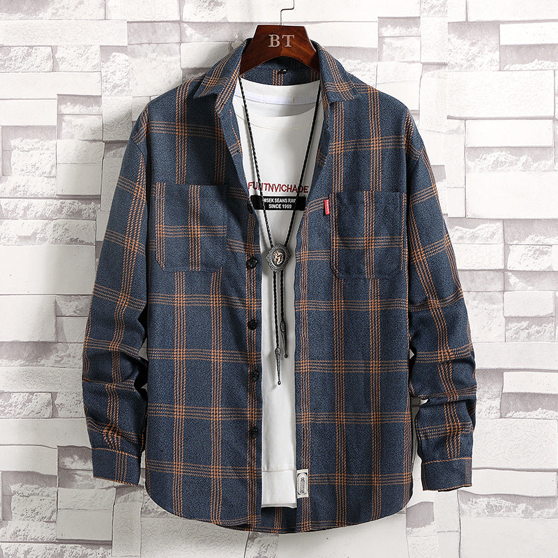 Men's plaid shirt with a practical chest pocket design and a comfortable fit Lune London