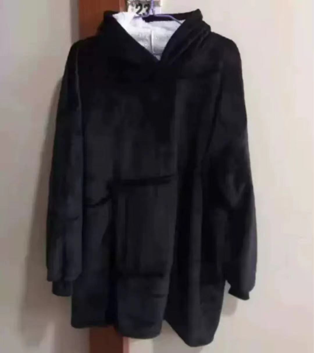 Women Large Soft Fleece Hoodie with Practical Pockets Lune London