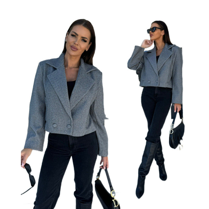 Veste blazer sur mesure pour femmes avec motif carreau moderne Chic & Stil