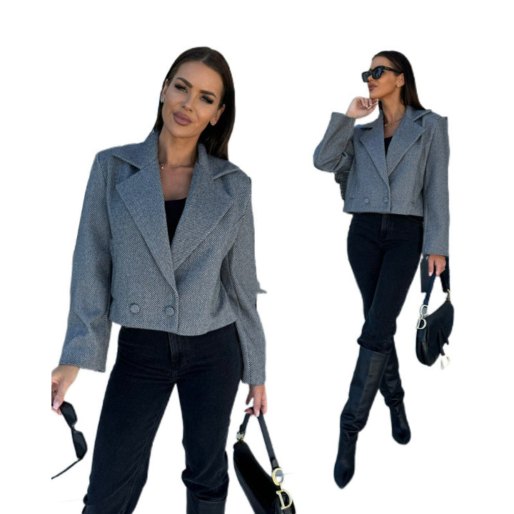 Veste blazer sur mesure pour femmes avec motif carreau moderne Chic & Stil