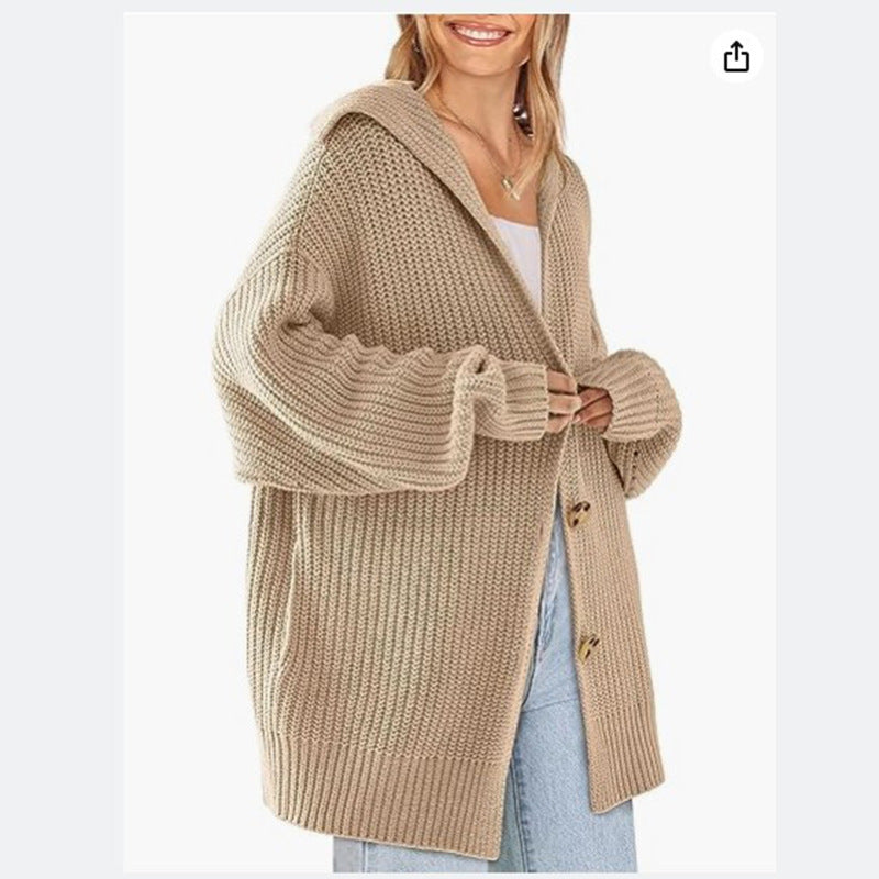 Ladies oversized cardigan with buttons Lune London