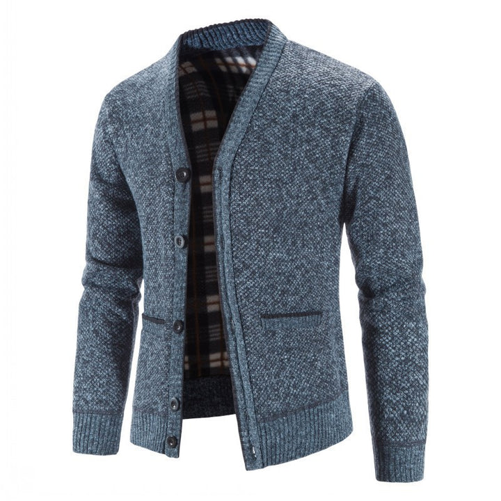 Men's knitted jacket with warm lining and elegant cut Lune London