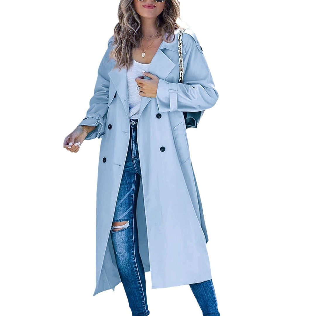 Ladies Elegant oversized trench coat with belted waist Chic and Style