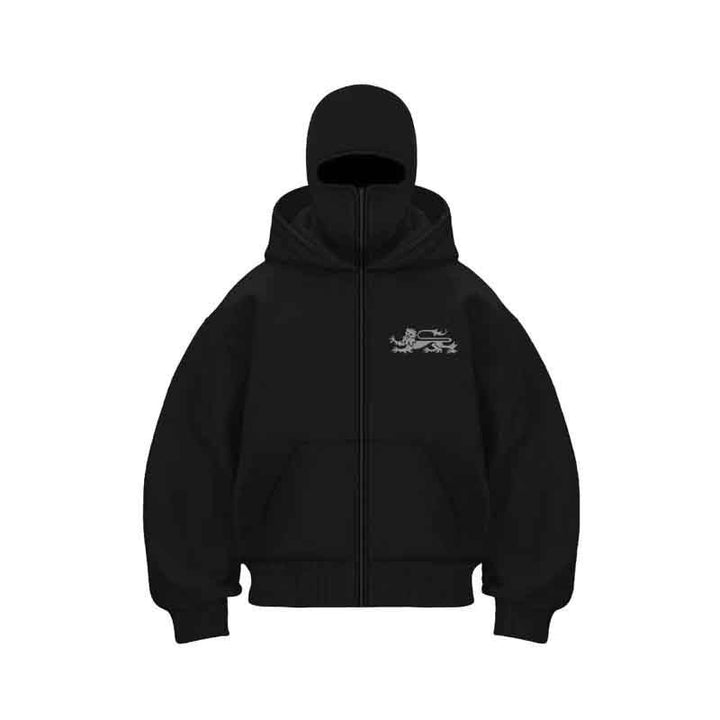 Hooded jacket for women with high collar and stylish zipper Lune London