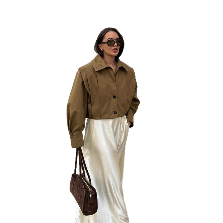 Veste blouson féminine élégante avec des manches volumineuses Chic & Stil