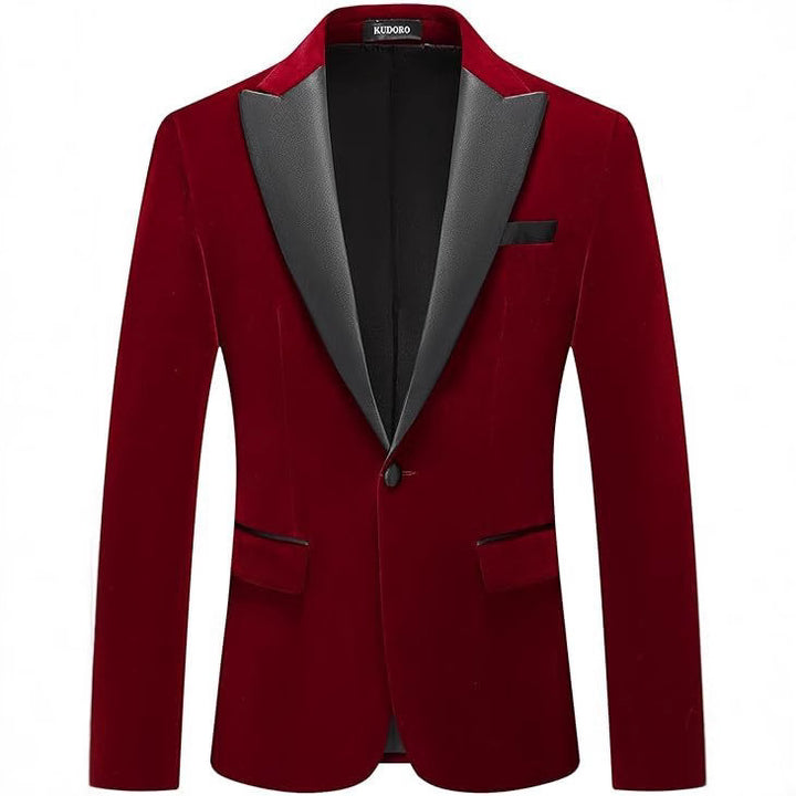 Elegant tuxedo blazer for men with satin lapels and fine texture Lune London