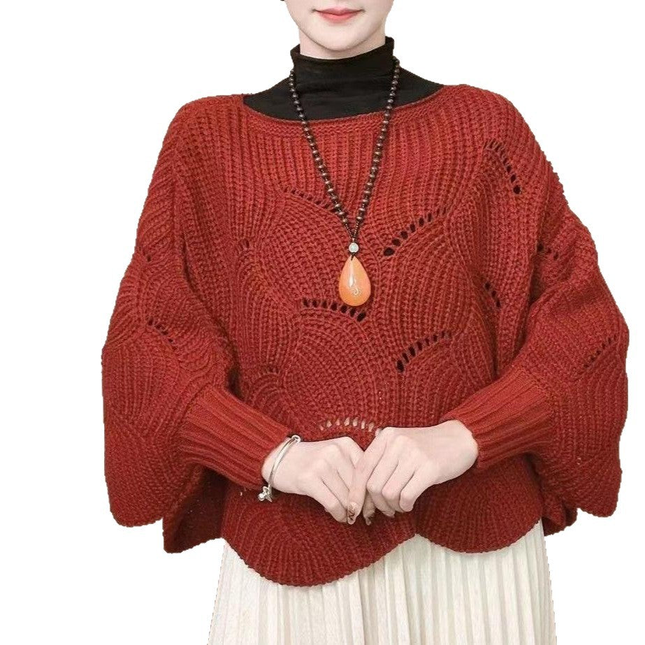Pull en tricot aéré pour femme avec motif de trous Chic & Stil