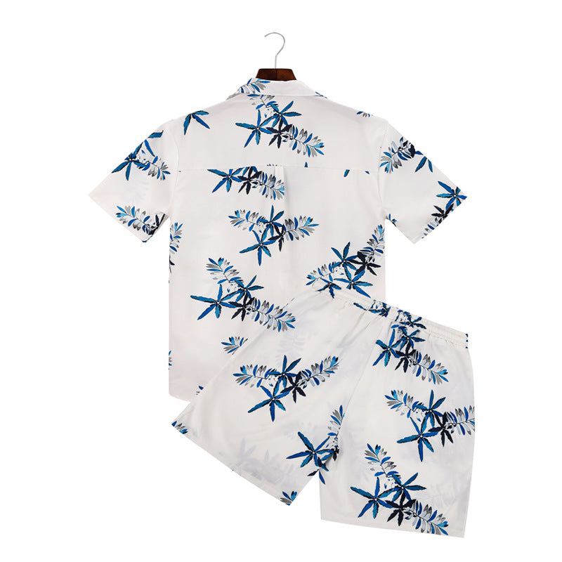 Men's holiday overalls with a floral design and a relaxed fit Lune London