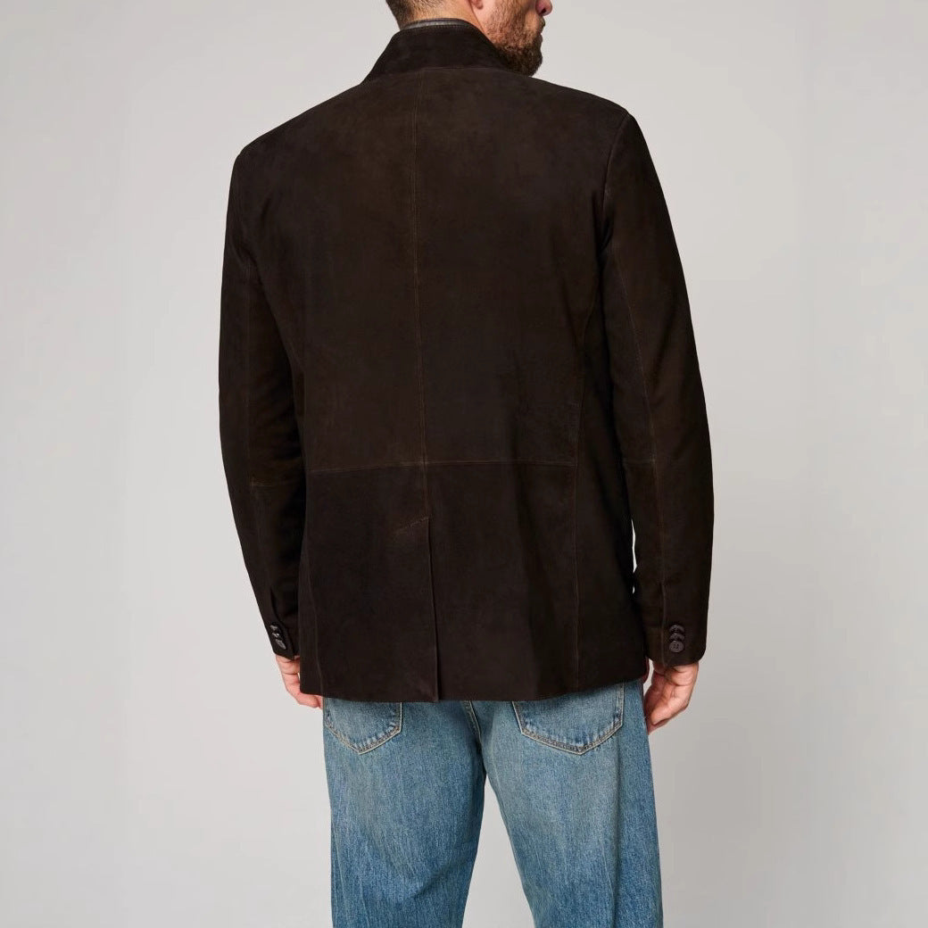 Men's suede jacket with modern cut and practical pockets Lune London