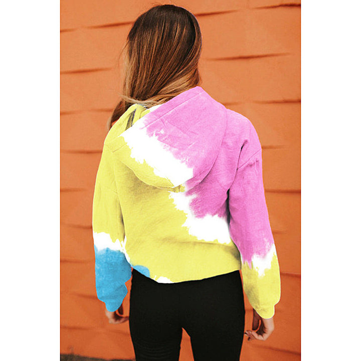 Casual hooded sweatshirt for women with striking batik design Lune London
