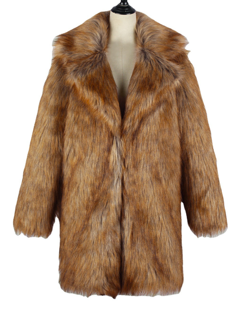 Ladies Luxury Synthetic Fur Coat Chic and Stylish