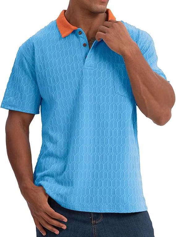 Structured leisure polo for men with contrast collar Lune London