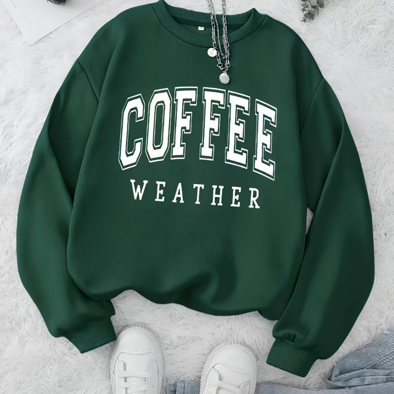 Sweatshirt femme avec impression tendance Coffee Weather Chic & Stil