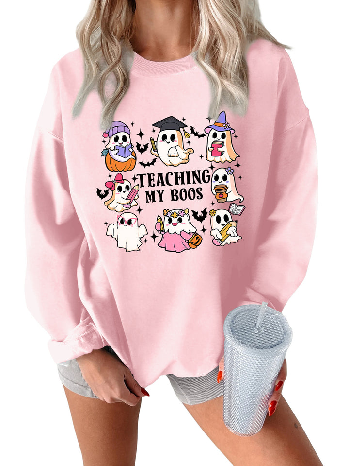 Sweatshirt pour femmes avec un design Halloween ludique et une coupe décontractée Chic & Stil