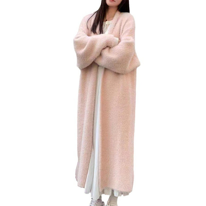 Cardigan Maxi Doux pour Femmes avec Décolleté en V Profond et Silhouette Oversize Chic & Stil