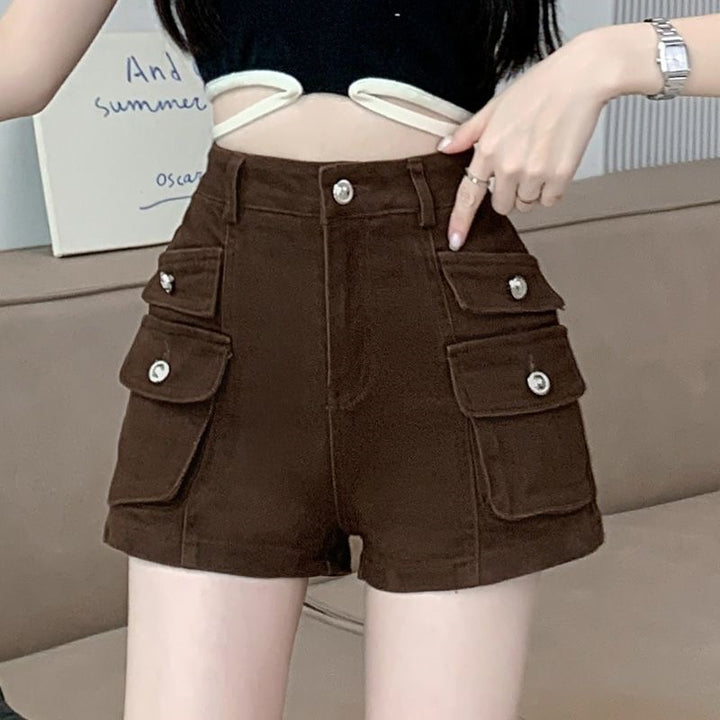 Utility shorts for women with practical pockets and high waist Lune London
