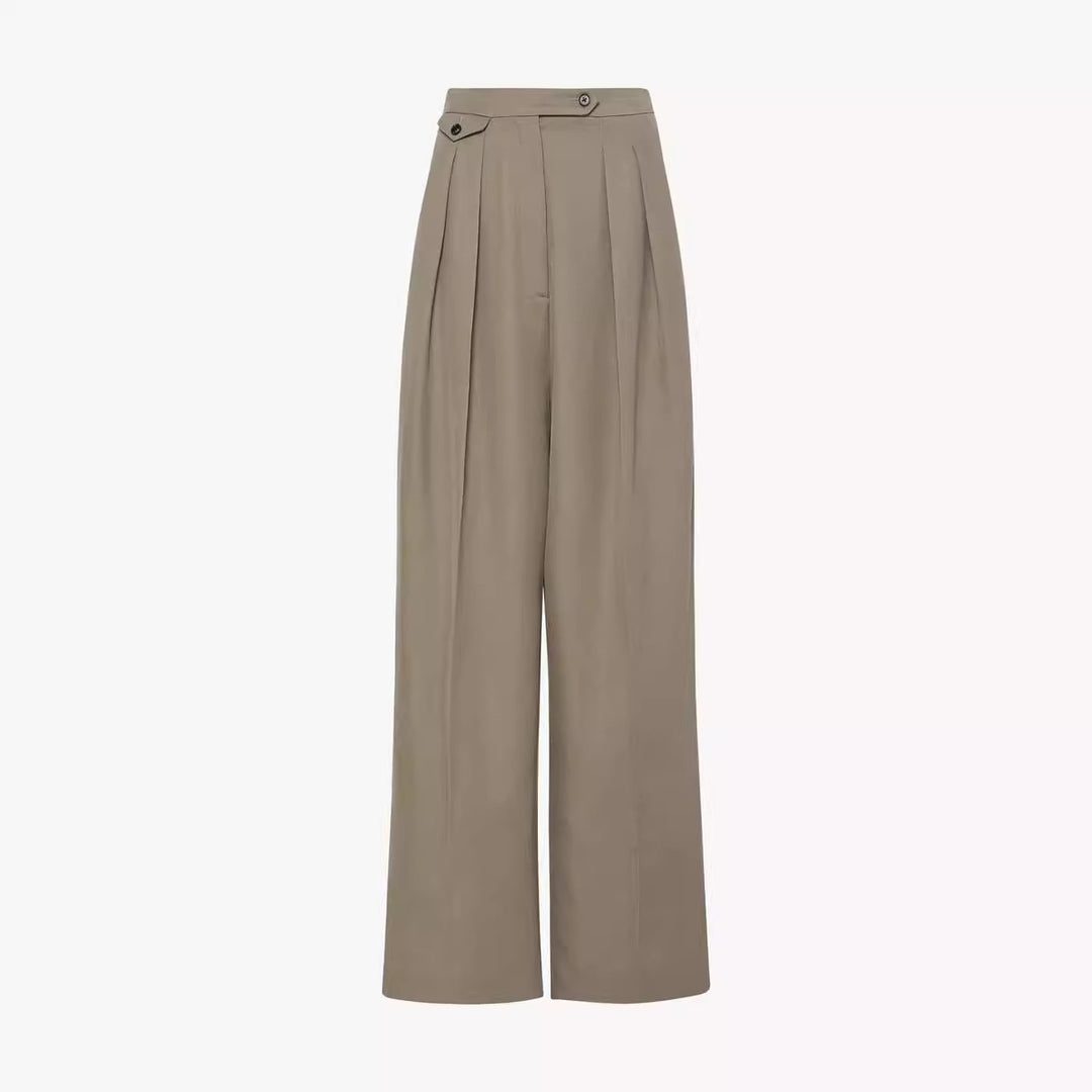 Pantalon élégant taille haute pour femmes avec plis classiques Chic & Stil