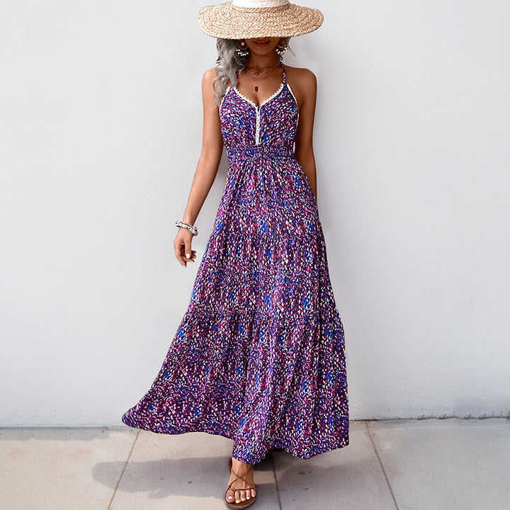 Bohemian-inspired maxi dress for women with slit detail Lune London