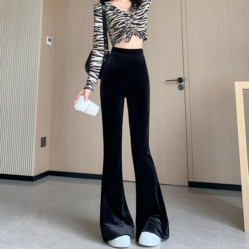 Women's Flared Velvet Pants Chic & Stil