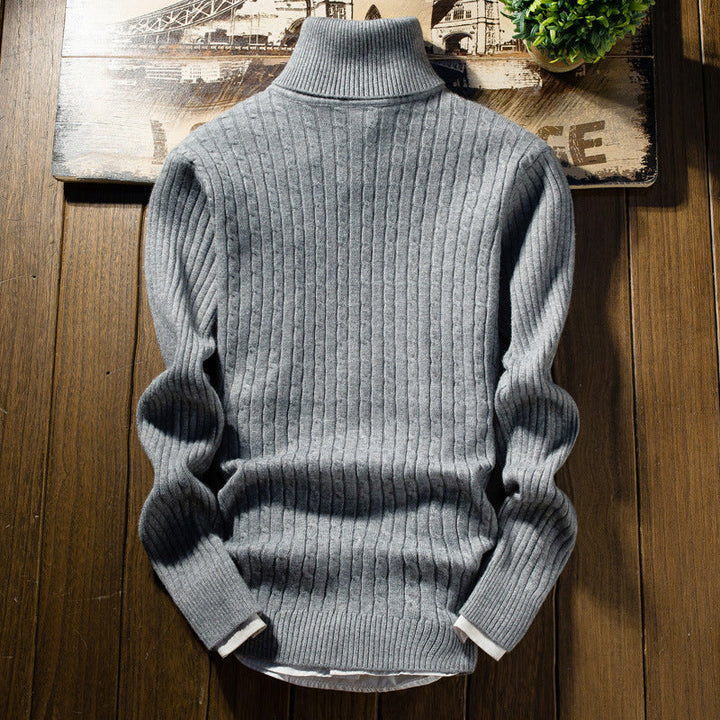 Lune London | Men's Turtleneck Sweater with Cable Pattern