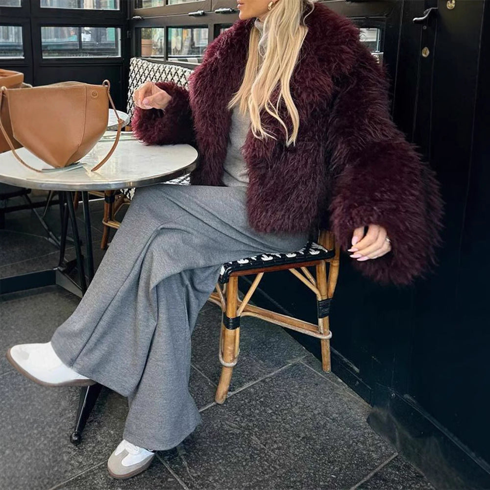 Oversized faux fur jacket for women Lune London
