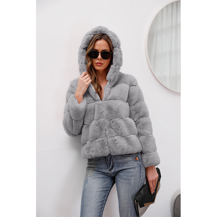 Ladies soft fleece jacket with hood Lune London