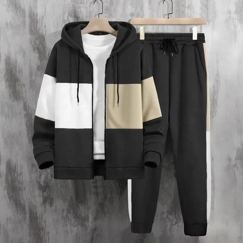 Casual tracksuit for men with contrasting color panels and practical pockets Lune London