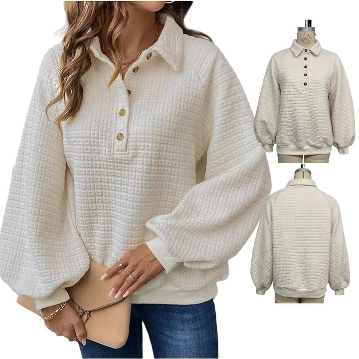Lune London oversized casual sweater for women with textured pattern