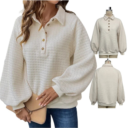 Lune London oversized casual sweater for women with textured pattern