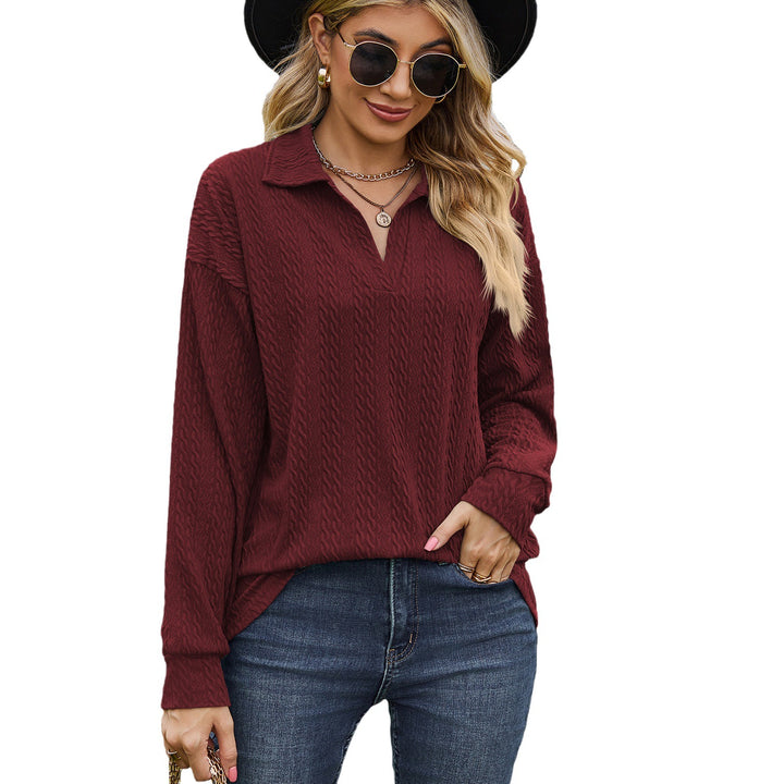 Casual women's sweater with textured cable pattern Lune London