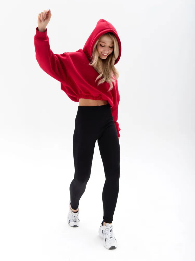 Ladies Fashion Cropped Sweatshirt with a Loose Fit Lune London