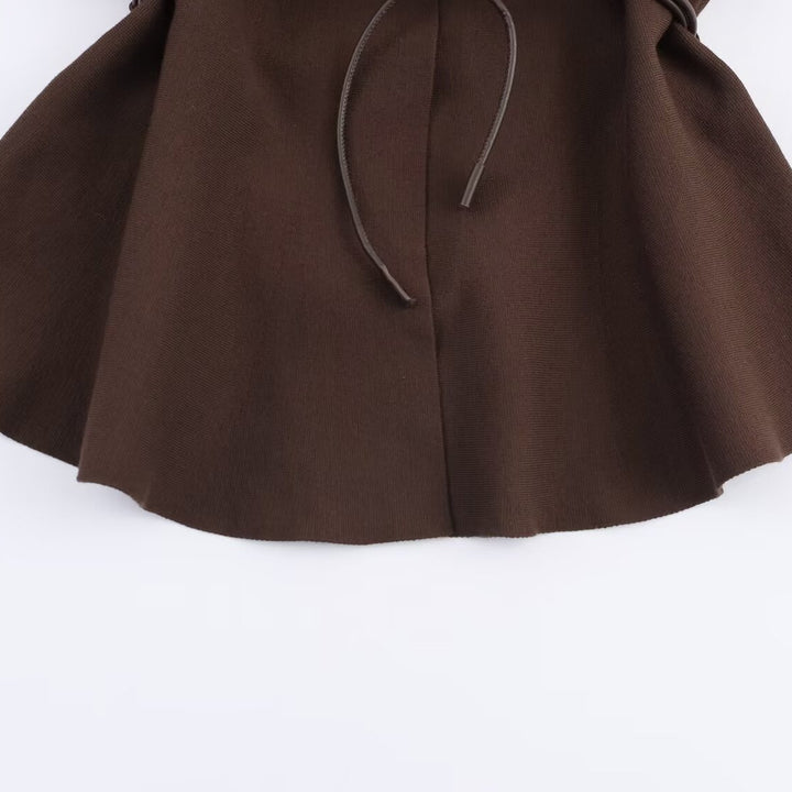 Wrap jacket for ladies with waist belt and wide sleeves Lune London