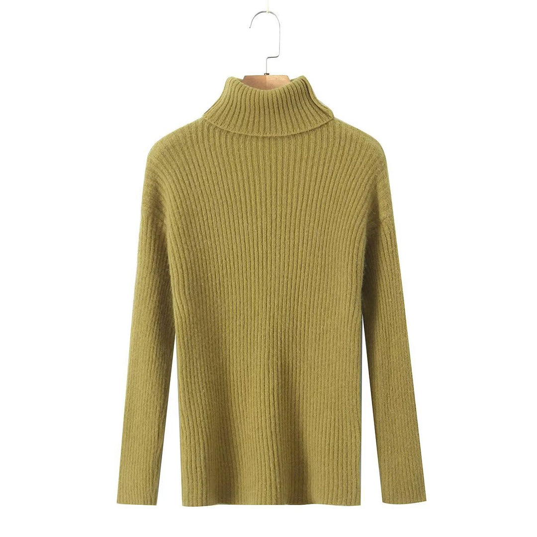 Pull en tricot épais pour femmes avec col montant Chic & Stil