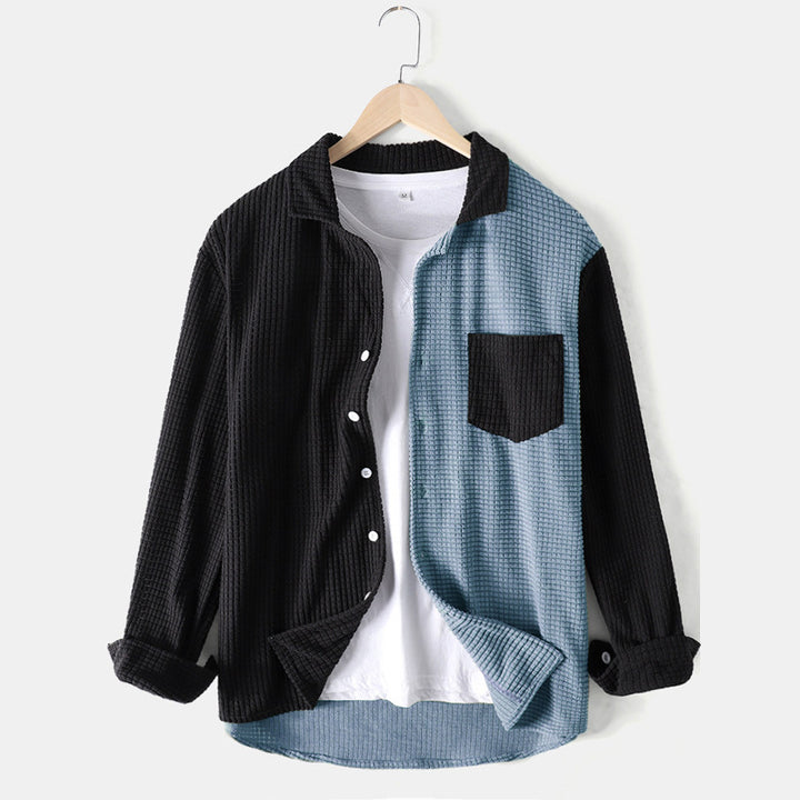 Long casual waffle long sleeve shirt Lune London