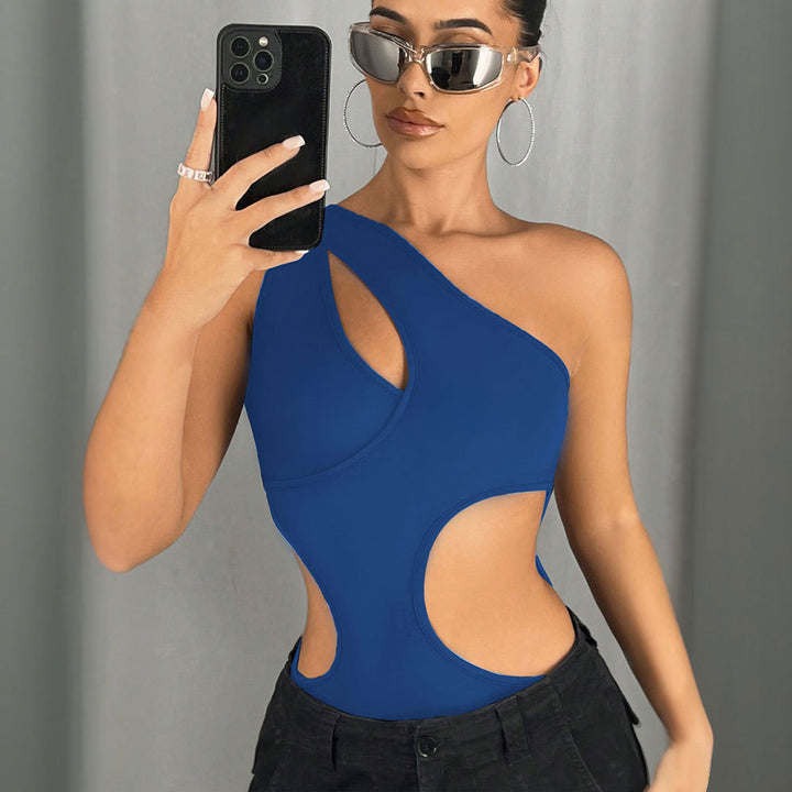 Asymmetrical swimsuit for women with trendy cut-out design Chic & Stil