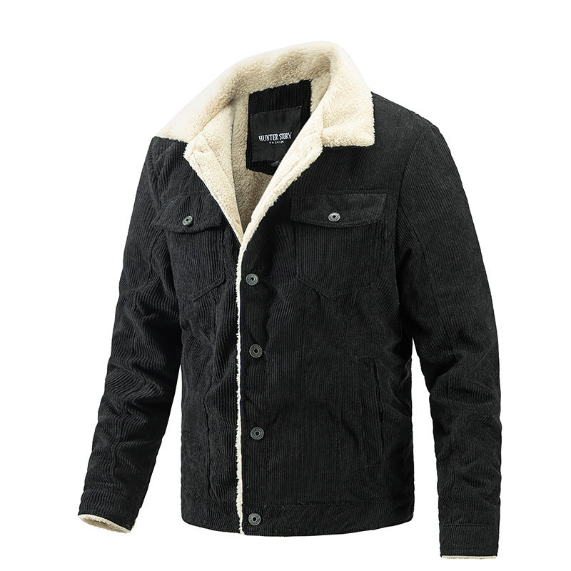 Corduroy jacket for men with soft teddy lining Lune London