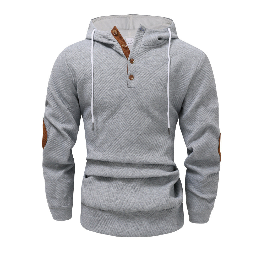 Men's sporty hoodie with unique texture design and chic stylish accents