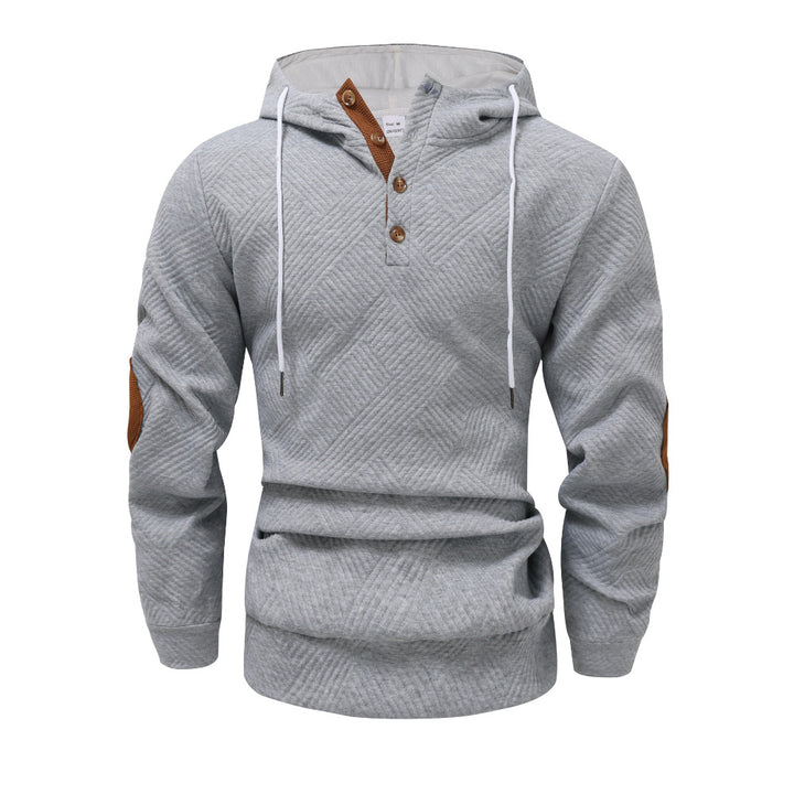 Men's sporty hoodie with unique texture design and chic stylish accents