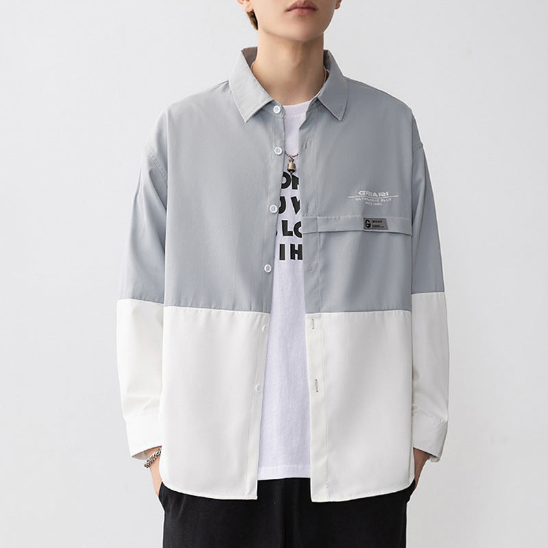 Striped long sleeve shirt for men with pockets Lune London