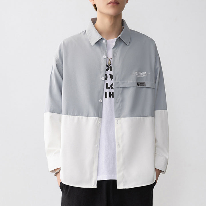 Striped long sleeve shirt for men with pockets Lune London