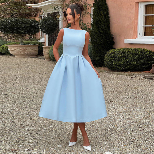 Women Classic A-line Midi Dress Lune London