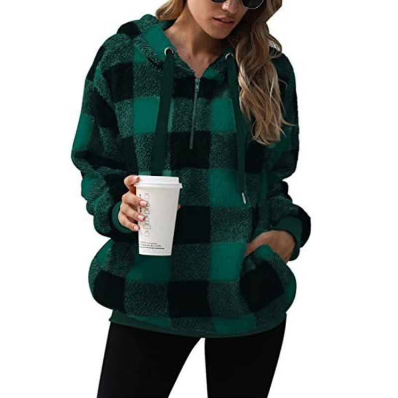 Ladies fleece hooded sweatshirt Lune London