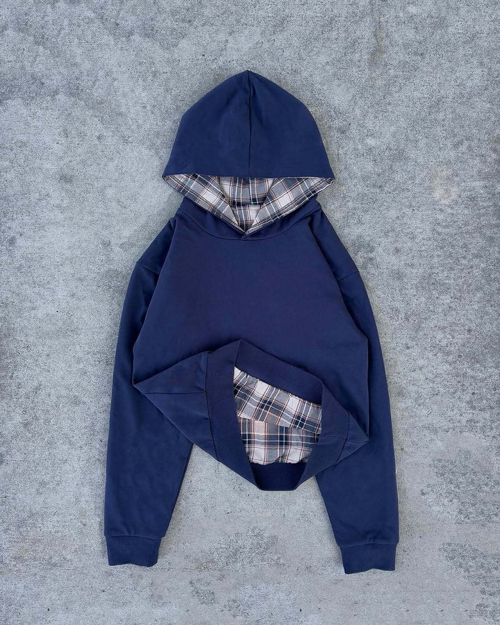 Sweat à capuche confortable pour femme avec motif à carreaux Chic & Stil